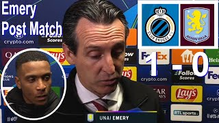 Unai Emery Ezri Konsa Post Match Interview Club Brugge 1 vs 0 Aston Villa 07112024 [upl. by Ynaffik]