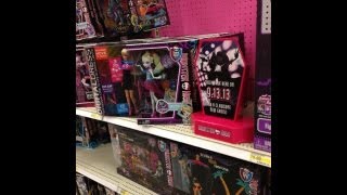 Monster High Doll Haunting at Target Catty Noir Display Ghouls Night out 4 pack [upl. by Eidderf473]