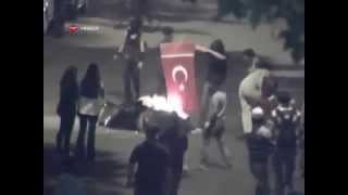 Gezi parkı eylemi polis kamerasından Türk bayrağı yakıldı [upl. by Benjamen997]