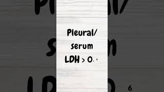 Light’s criteria for exudative pleural effusions  MRCP amp Acute Medicine SCE Revision  shorts [upl. by Nilhtac]