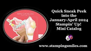 Quick Sneak Peek into the January April 2024 Stampin Up Mini Catalog [upl. by Puiia585]