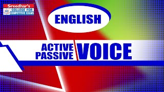 ACTIVE VOICE amp PASSIVE VOICE  ENGLISH GRAMMAR CLASSES IN TELUGU FOR ALL COMPETITIVE EXAMS [upl. by Htilil167]