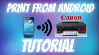 How to Print from Android Phone to Canon Printer  Android Print Tutorial [upl. by Neffets]