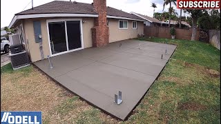 DIY Backyard Concrete Patio with Underground Utilities [upl. by Nylssej829]