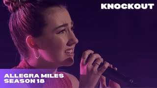 Allegra Miles quotChandelierquot The Voice Season 18 Knockout [upl. by Skardol]