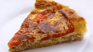 ♡♡ recette de tarte au thon et tomate  recette facile  ♡♡ [upl. by Eastman]