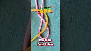 Simple👍 How to tie Carrick Bend shortvideo knot rope shoes shoelaces alanwalker music edm [upl. by Esiom]