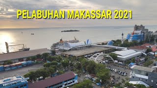 Drone Pelabuhan Kapal Laut Kota Makassar 2021 [upl. by Lavern567]