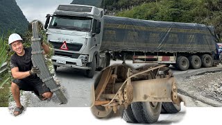 Rescue journey to replace springs for 80ton cargo tractor on lonely tree pass Yen Minh [upl. by Iong]