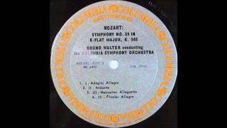 MOZART SYMPHONY NO 39 BRUNO WALTER [upl. by Trimmer]