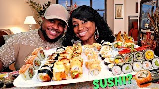 Sushi Mukbang with Nate [upl. by Dahsra343]