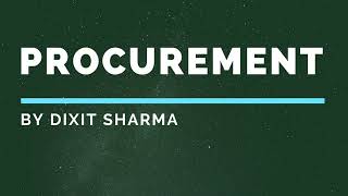 What is Procurement in Hindi Complete Procurement Process [upl. by Ithaman]