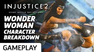 Wonder Woman Official Character Breakdown and Moveset  Injustice 2 [upl. by Ave]