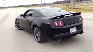 2012 50 Mustang GT with Roush axle back exhauststartup and takeoff [upl. by Sitarski]