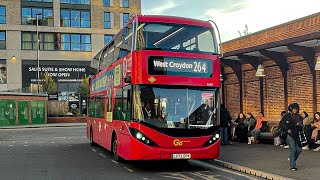 Full Route Visual  London Bus Route 264 West Croydon  Tooting St George’s Hosp Ee81  LG72 DPK [upl. by Atinahc]