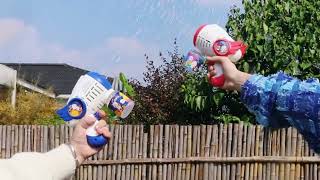 Cartoon Shape Fully Automatic Foaming Handheld Electric Bubble Gun [upl. by Euqinim]