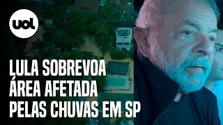 Lula sobrevoa regiões atingidas pela chuva no litoral de São Paulo [upl. by Hyman209]