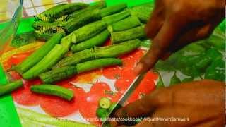 How to prepare and cook Okra and CodfishSaltfish [upl. by Nesyt]