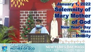 Solemnity of Mary Mother of God  New Years Day Mass – Homily  January 1 2022 [upl. by Georgianna264]