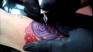 Jesse Gradillas Perfume Tattoo at Moreno Valley Tattoo Braindead Media [upl. by Elenaj1]