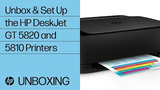 Unboxing and Setting Up the HP DeskJet GT 5820 and 5810 Printers  HP Printers  HP Support [upl. by Javier]