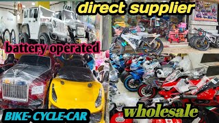 Biggest wholesaler😱kids battery car bike cycle in Kolkatabusinessbabytoys [upl. by Tebasile2]