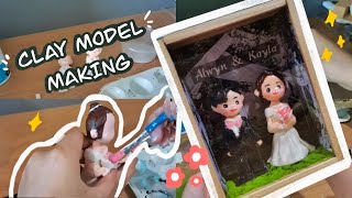 Clay Model Making With Me  A wedding gift for my cousin  LADOLL PREMIX CLAY [upl. by Ambrosane]