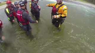 US National Whitewater Center Swift Water Rescue Intro to Eddy Swim Part 1 [upl. by Hertz]