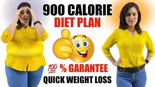 900 Calorie Indian Meal Plan For Weight Loss  How To Lose Weight Fast  Indian Diet Plan [upl. by Marks]