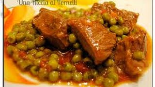 Ricetta veloce spezzatino con piselliQuick recipe [upl. by Jennilee]