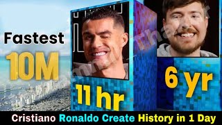 Fastest hit 10 Million Subscribers on Youtube  UR Cristiano vs Mr Beast Comparison Videos [upl. by Lotsyrk]