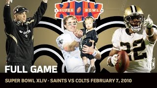 Super Bowl XLIV Saints First Super Bowl  Saints vs Colts  NFL Full Game [upl. by Yanaj]