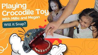 Crocodile Dentist Toy Game 🐊 Will It SNAP 2024  Fun with Millie amp Megan [upl. by Marguerite83]