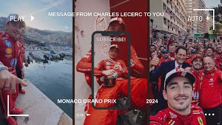 Message From Charles Leclerc To The Fans At The Monaco GP [upl. by Rexford]