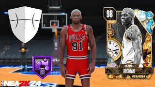 Galaxy Opal Dennis Rodman  Gameplay amp Review  NBA 2K24 MyTeam [upl. by Shel]