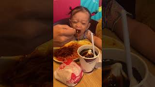 My 2years old Jollibee baby😄 happy goodvibes family jollibee jollibeebidaangsaya mukbang [upl. by Atnad]