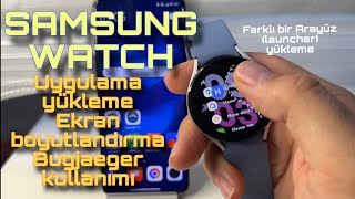 Samsung watch saatlere uygulama yükleme Bugjaeger kullanımı launcher yüklemek [upl. by Berky]