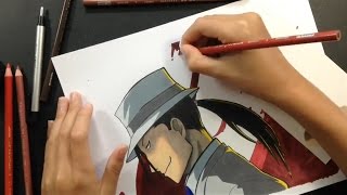 Copic SpeedDrawSolf J Kimblee from Fullmetal Alchemist Brotherhood [upl. by Berkin44]