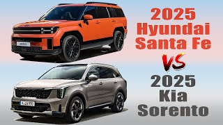 2025 Hyundai Santa Fe vs 2025 Kia Sorento  Similarities And Differences [upl. by Aohsoj918]