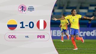 COLOMBIA vs PERÚ 10  RESUMEN  CONMEBOL SUB20 FEM  FASE FINAL [upl. by Peggie]