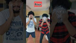 Girls vs Boys 😂 while doing face wash comedy comedyvideo shorts youtubeshorts funny funnyvideo [upl. by Kinsler]