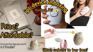 IpL laser hair removal device unboxingReview  Price  Affordable or Not  🤯 Buy from [upl. by Ecyoj]