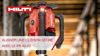 Alignement dune cloison sèche avec le PR 4022  Hilti Rotary Laser instructional guide [upl. by Nilkcaj]