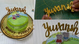 DIY Personalised Cake Topper  Cake Topper Tutorial  Cake Topper DIY [upl. by Brooks]