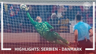 Highlight Serbien  Danmark 00 𝕀 Schmeichel sikrer nulløsning på Balkan [upl. by Supat]