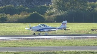 Austrian Aviation Training Aquila A210 touch amp go at Graz Airport  OECSS [upl. by Adiaros]