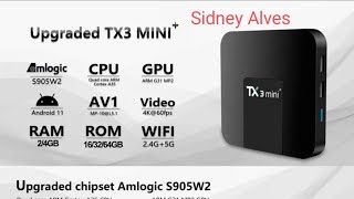 Tv Box Tanix Tx3 Mini Android 11 Amlogic 216G apresentação [upl. by Dode]