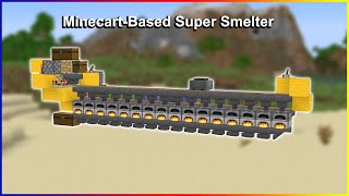 Super Smelter That Uses Minecarts  Distributes Items Evenly [upl. by Eesdnil145]