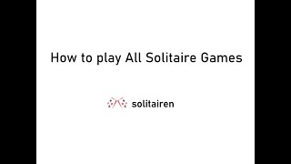 How to play All Solitaire Games  solitaire free online [upl. by Donetta]