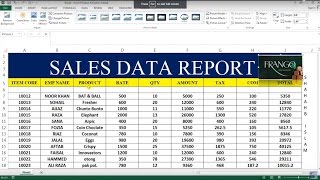 HOW TO MAKE SALES REPORT IN EXCEL  26 [upl. by Agni]